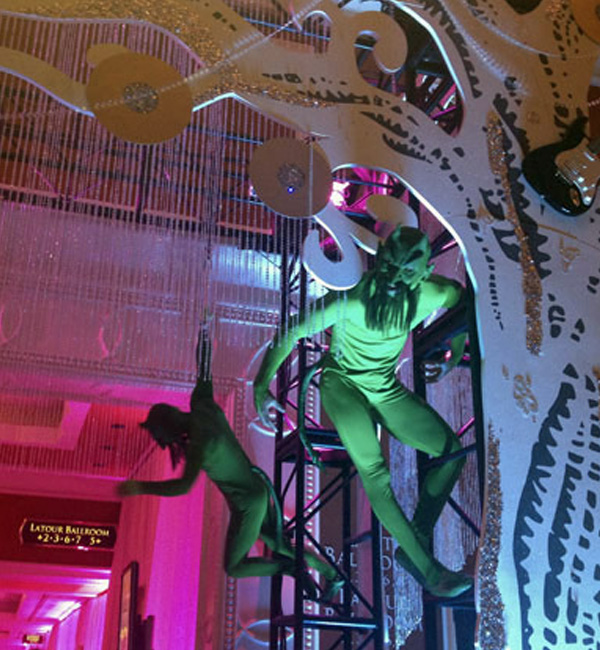 Green acrobats